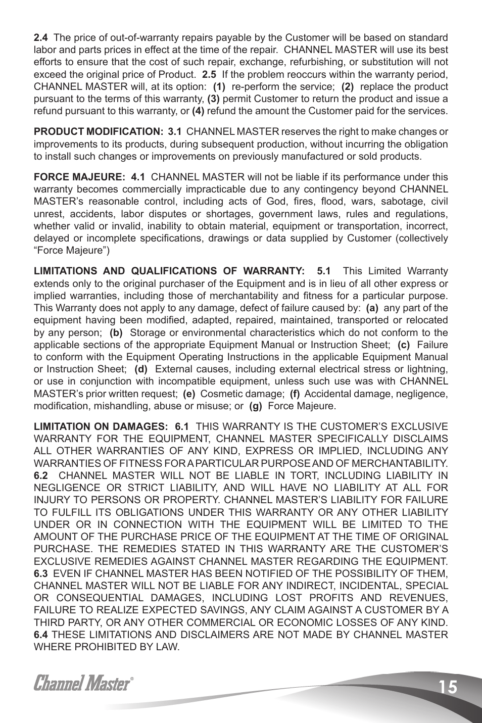 Channel Master Digital Advantage 100 (2020) User Manual | Page 17 / 44