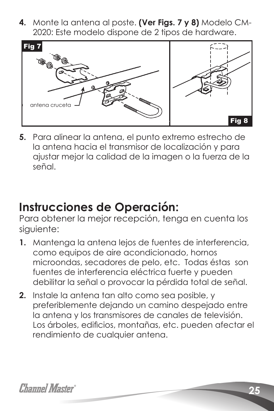 Instrucciones de operación | Channel Master Digital Advantage 100 (2020) User Manual | Page 27 / 44