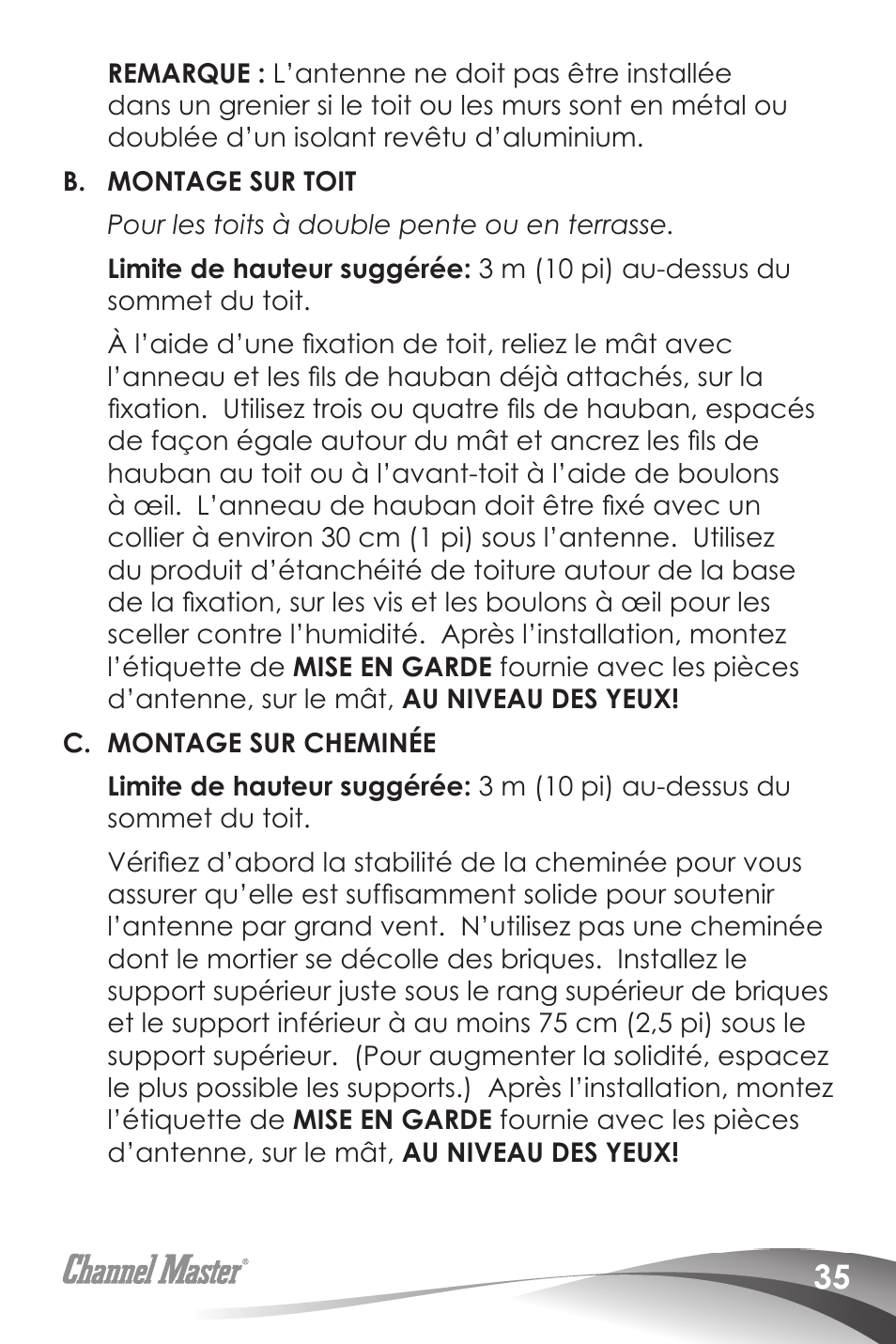 Channel Master Digital Advantage 100 (2020) User Manual | Page 37 / 44