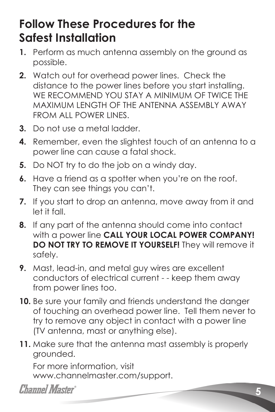 Channel Master Digital Advantage 100 (2020) User Manual | Page 7 / 44