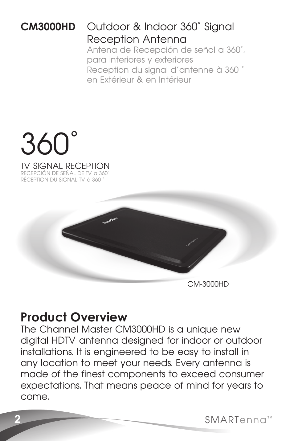 Product overview | Channel Master SMARTenna (3000HD) User Manual | Page 4 / 40