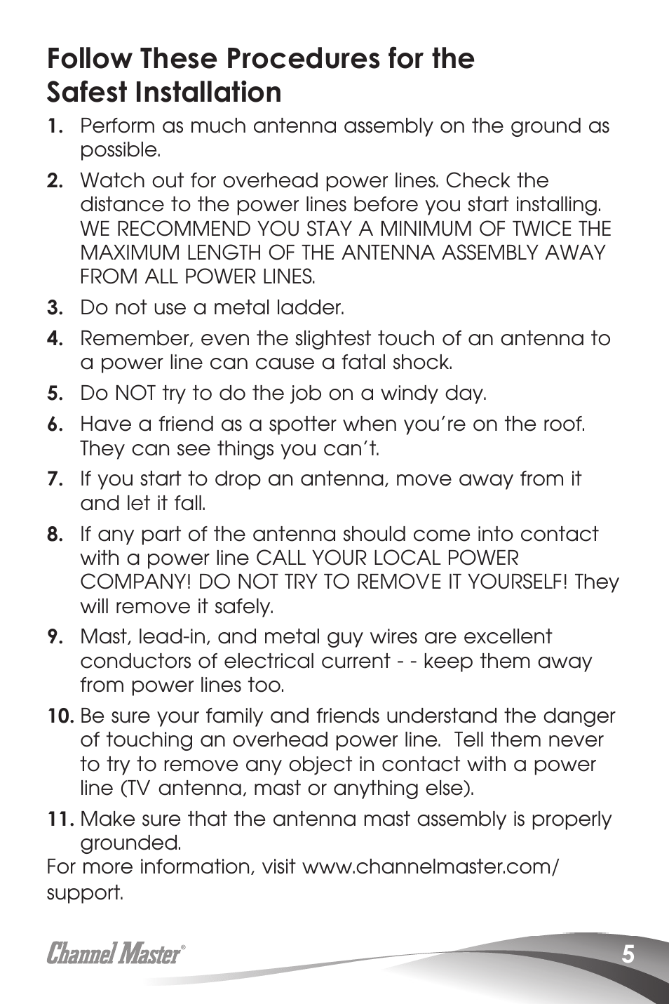 Channel Master SMARTenna (3000HD) User Manual | Page 7 / 40