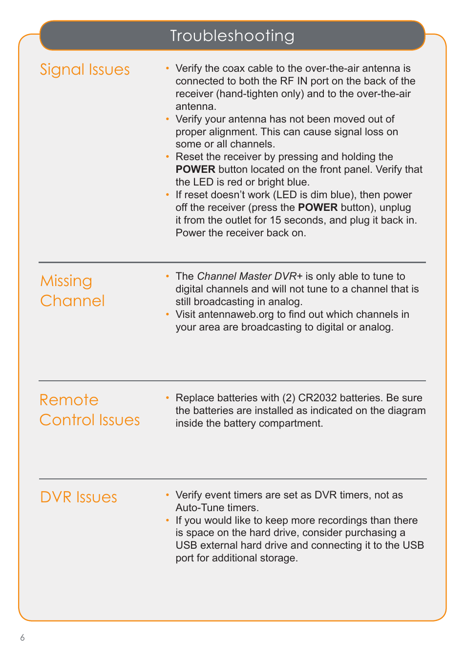 Channel Master DVR+ (7500GB16) User Manual | Page 10 / 40