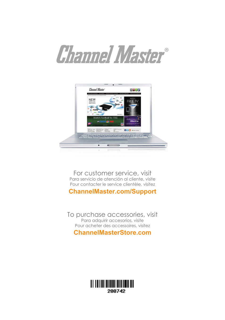 For customer service, visit | Channel Master DVR+ (7500GB16) User Manual | Page 40 / 40