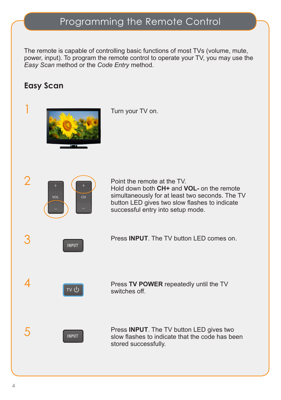 Programming the remote control | Channel Master DVR+ (7500GB16) User Manual | Page 8 / 40