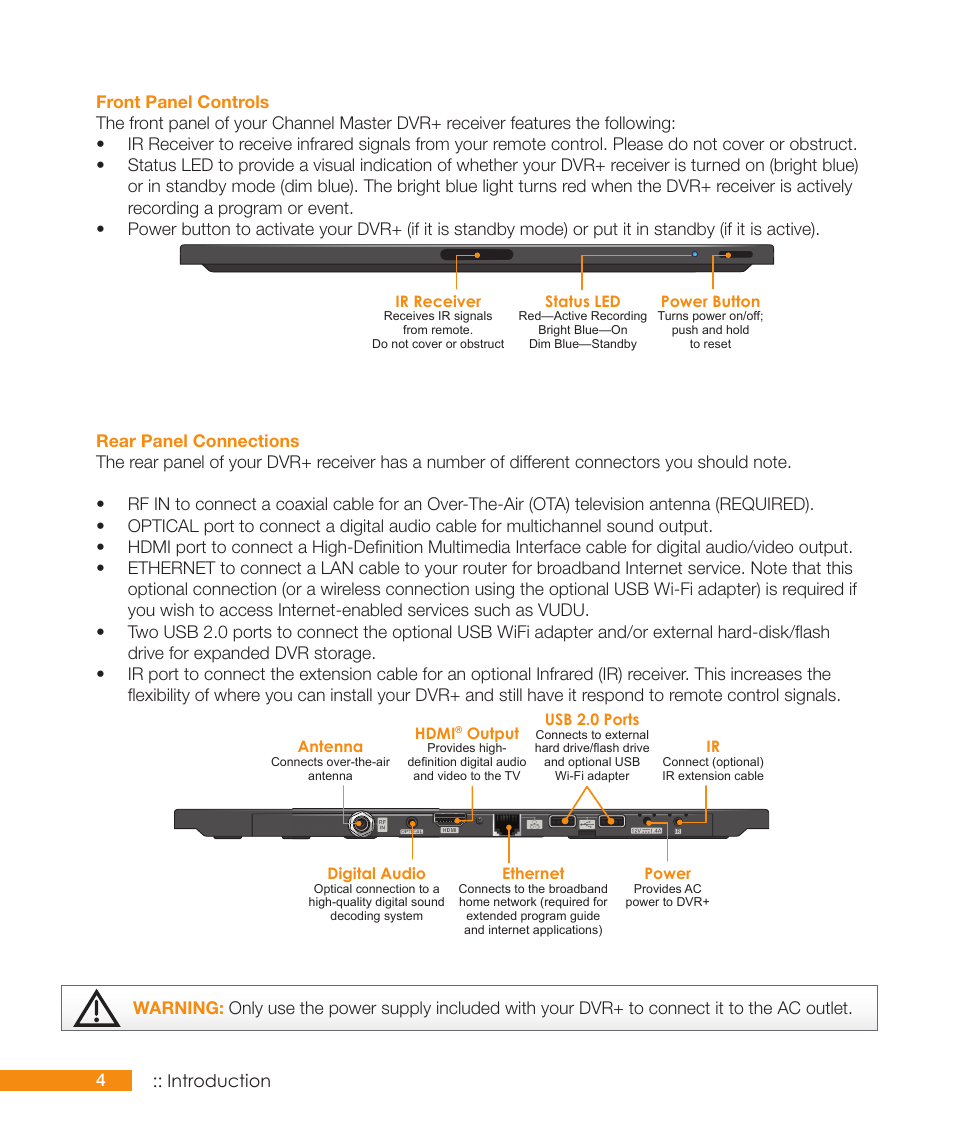 Channel Master DVR+ (7500GB16) User Manual | Page 10 / 48