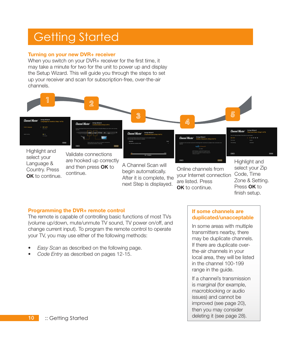 Getting started | Channel Master DVR+ (7500GB16) User Manual | Page 16 / 48