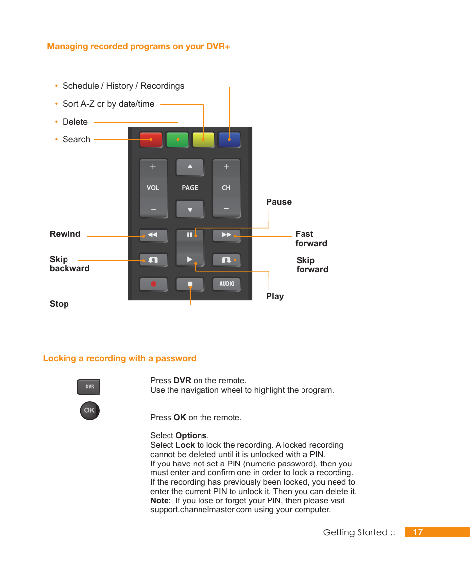 Channel Master DVR+ (7500GB16) User Manual | Page 23 / 48