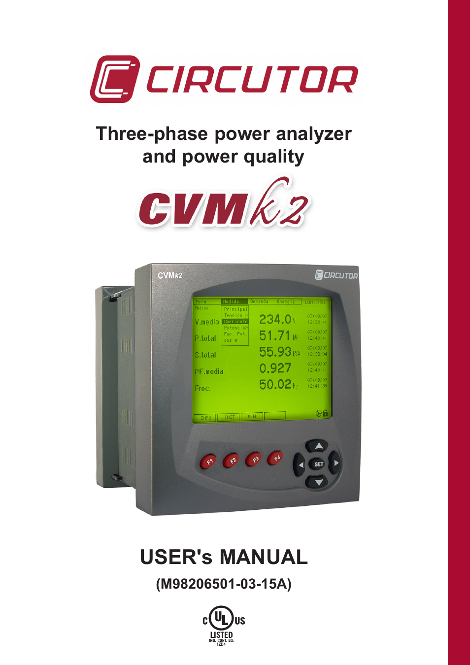 CIRCUTOR CVMk2 Series User Manual | 152 pages