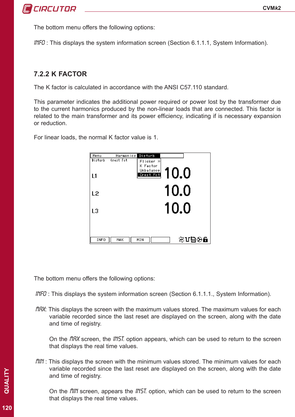 2 k factor | CIRCUTOR CVMk2 Series User Manual | Page 120 / 152
