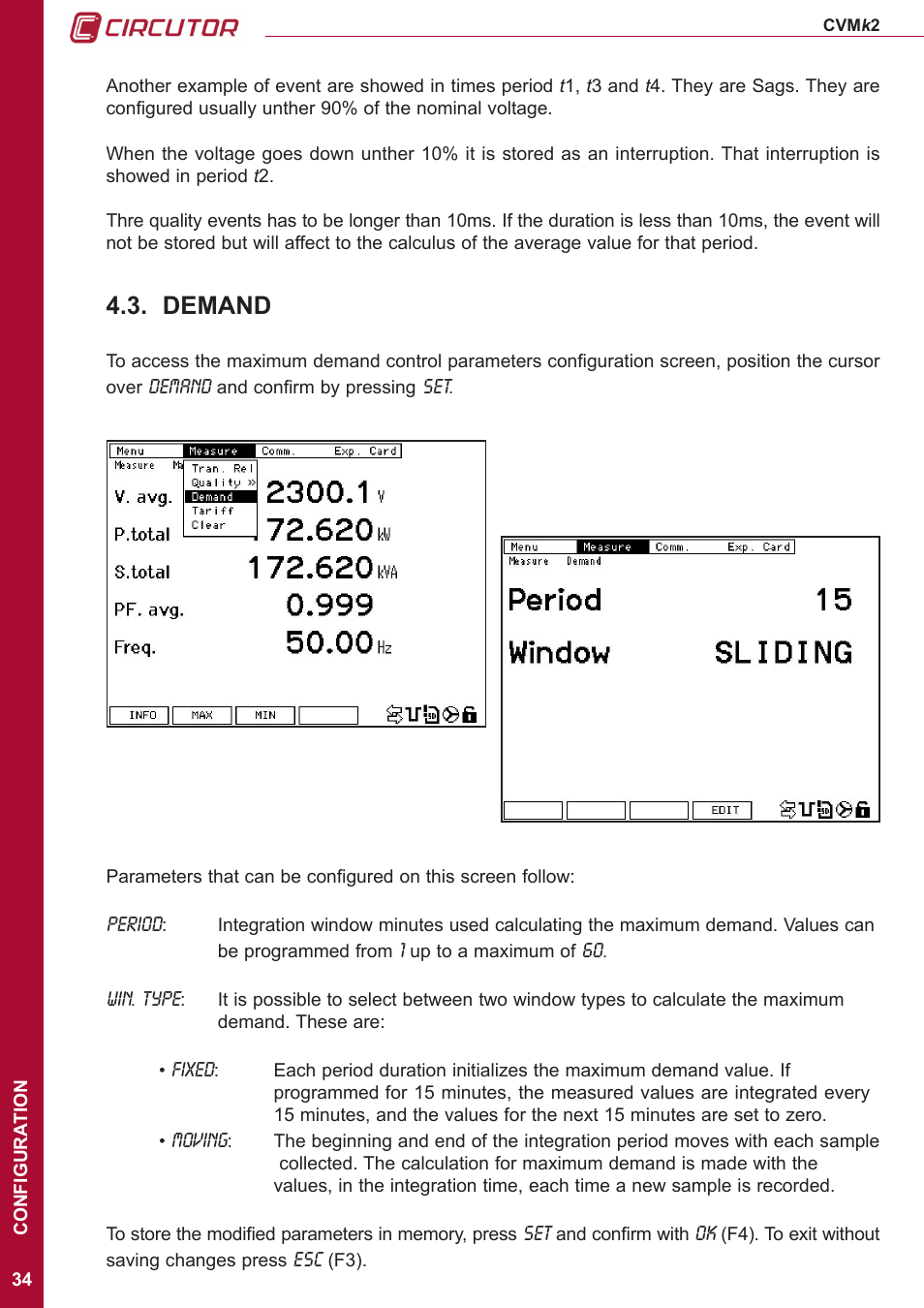 Demand | CIRCUTOR CVMk2 Series User Manual | Page 34 / 152