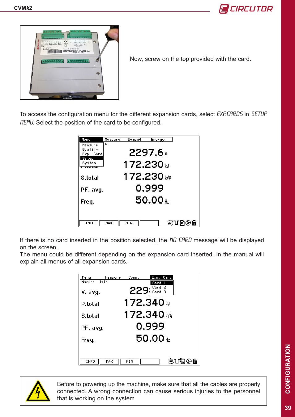 CIRCUTOR CVMk2 Series User Manual | Page 39 / 152