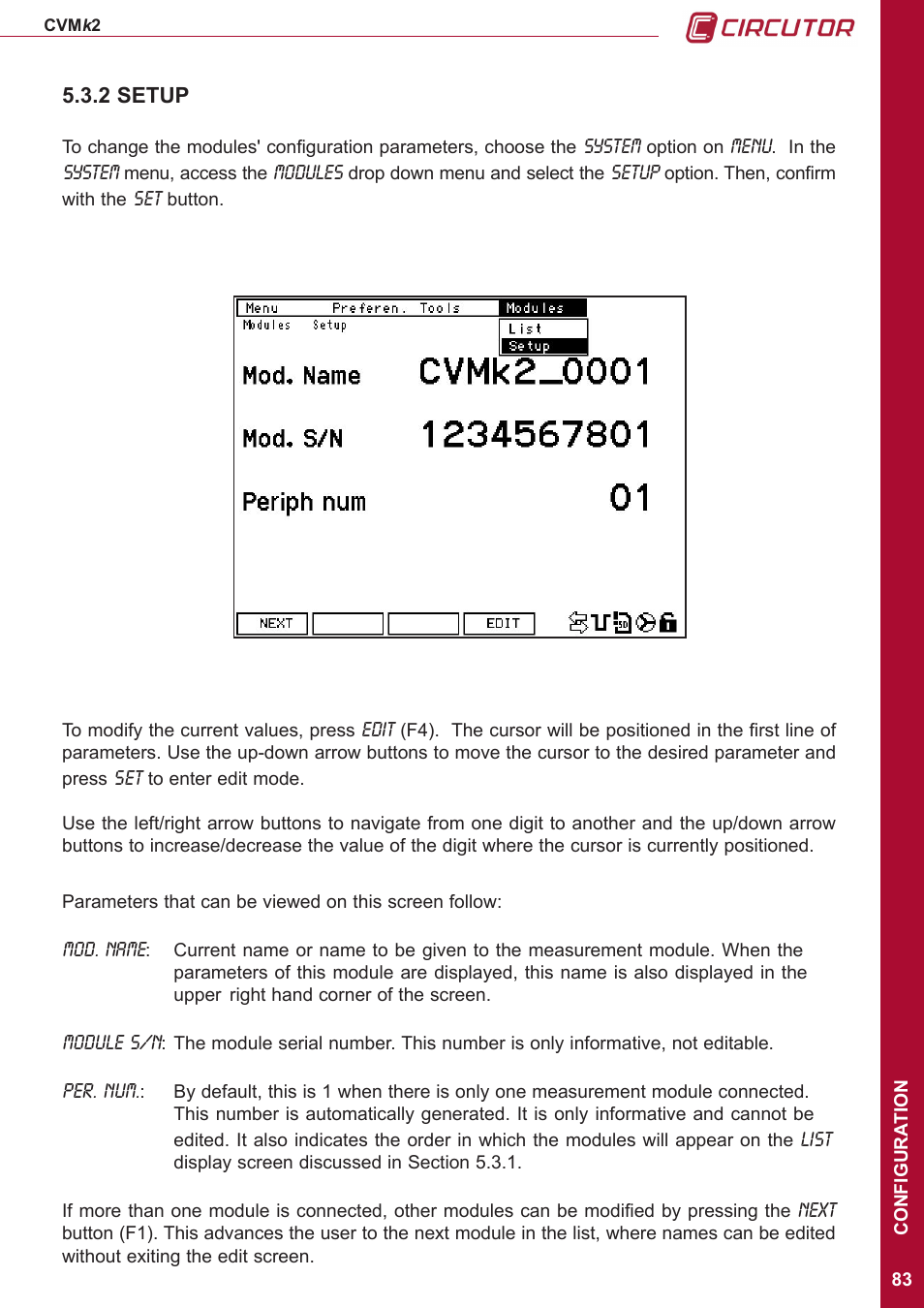 2 setup | CIRCUTOR CVMk2 Series User Manual | Page 83 / 152