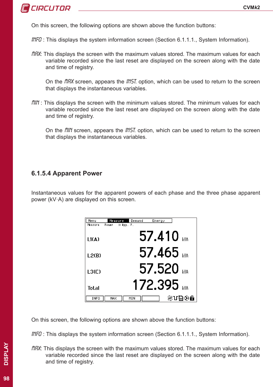4 apparent power | CIRCUTOR CVMk2 Series User Manual | Page 98 / 152
