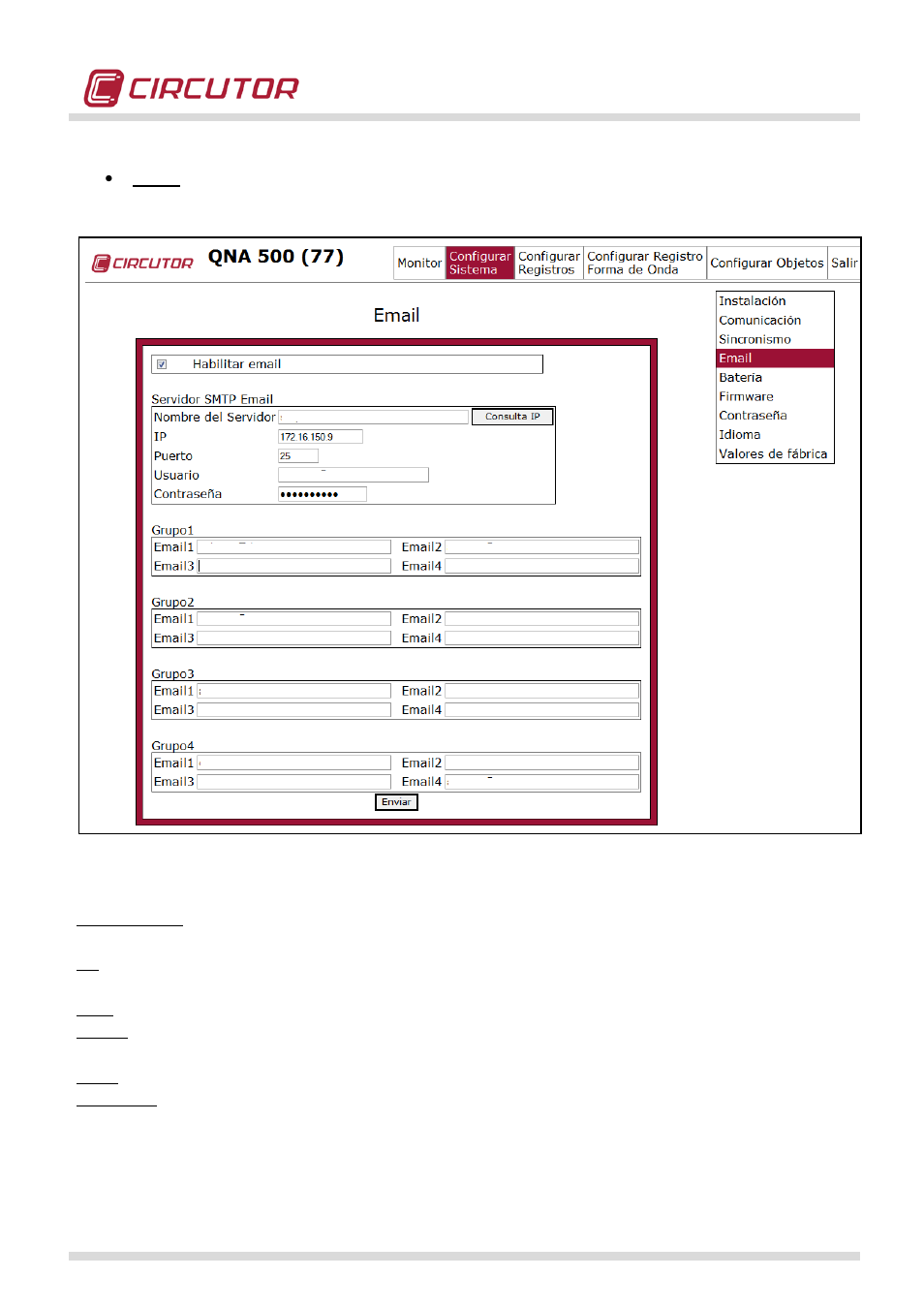 CIRCUTOR QNA500 series User Manual | Page 59 / 111