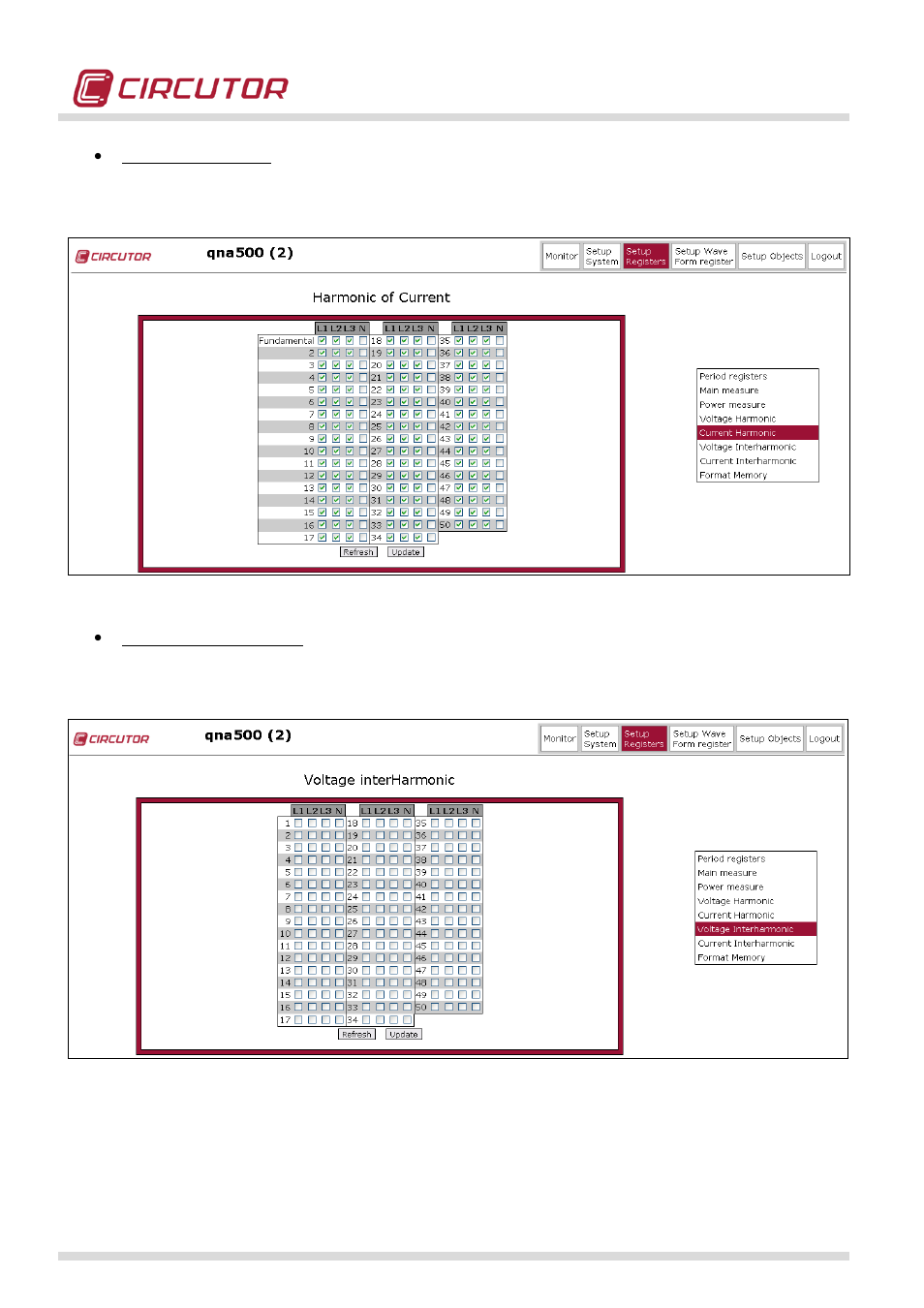 CIRCUTOR QNA500 series User Manual | Page 64 / 111