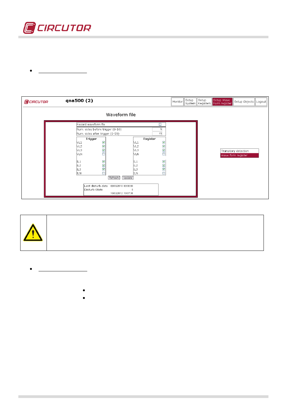 CIRCUTOR QNA500 series User Manual | Page 66 / 111