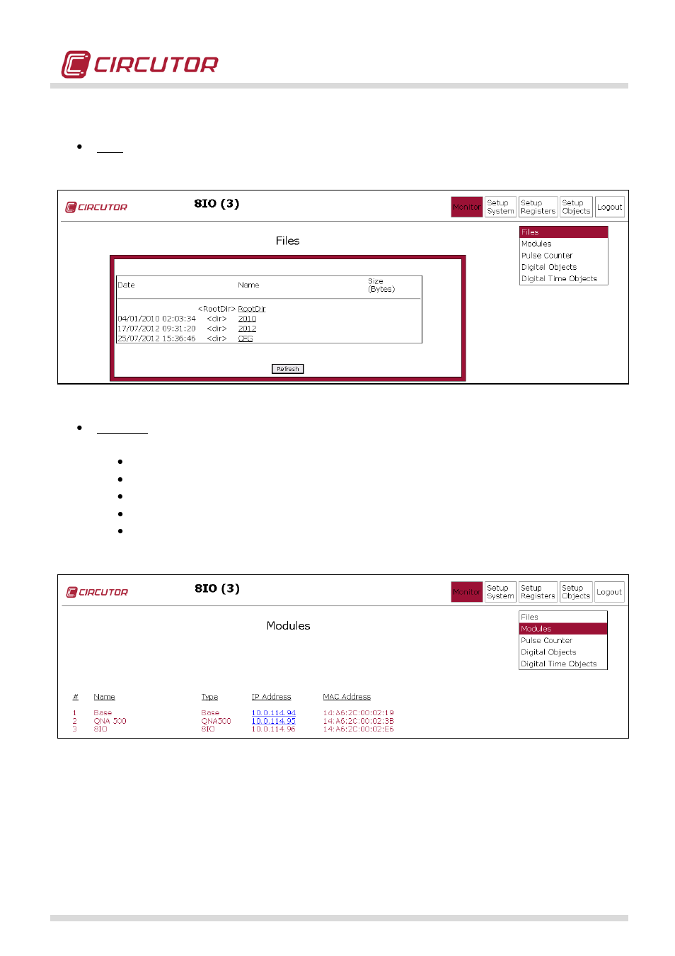 CIRCUTOR QNA500 series User Manual | Page 71 / 111
