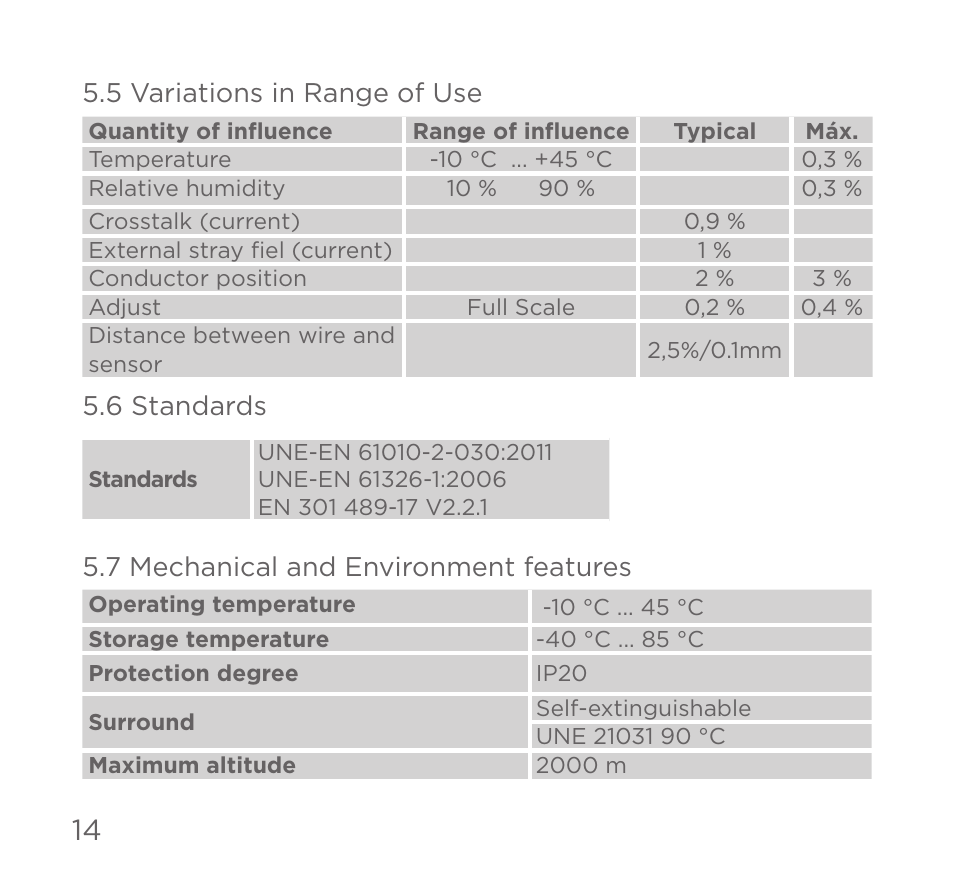 CIRCUTOR Wi-beee Series User Manual | Page 14 / 32