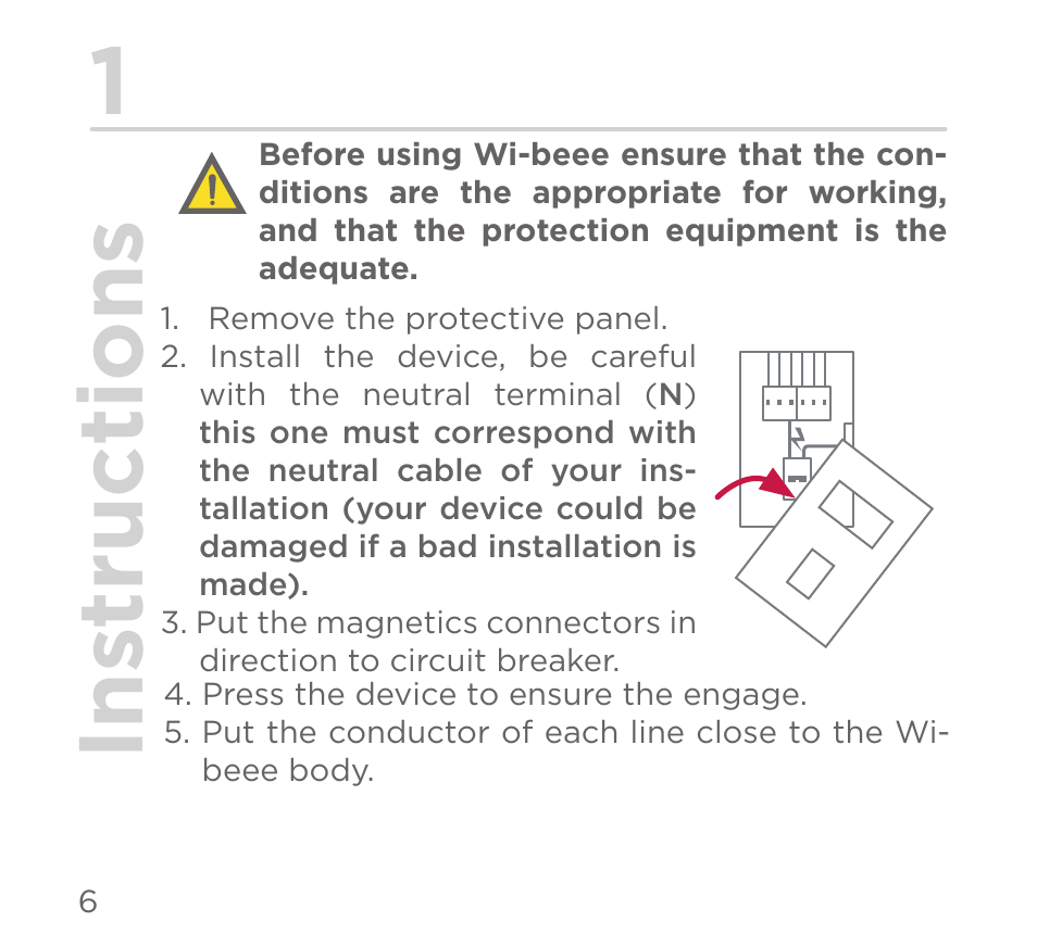 Ins tructions | CIRCUTOR Wi-beee Series User Manual | Page 6 / 32