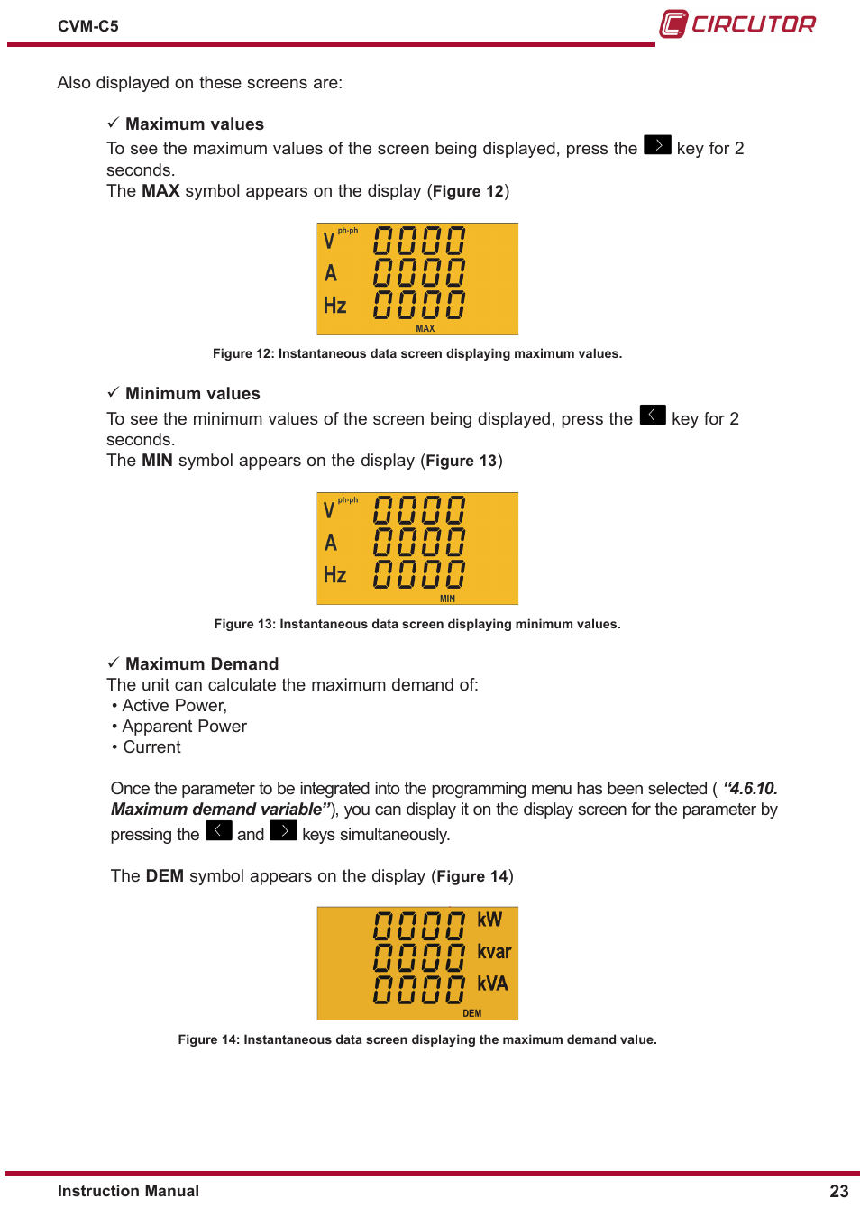 CIRCUTOR CVM-C5 Series User Manual | Page 23 / 40