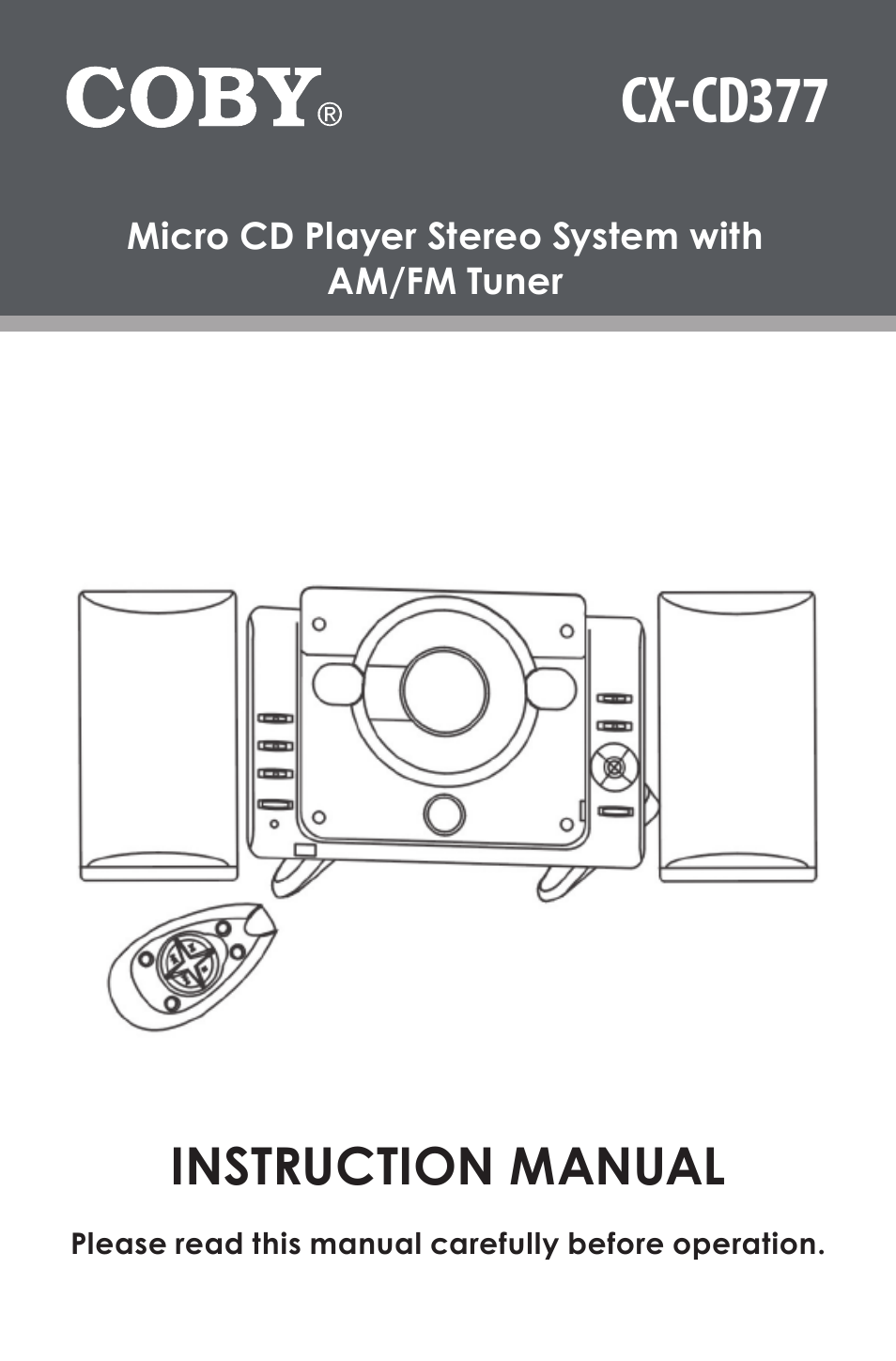 COBY electronic CX-CD377 User Manual | 28 pages