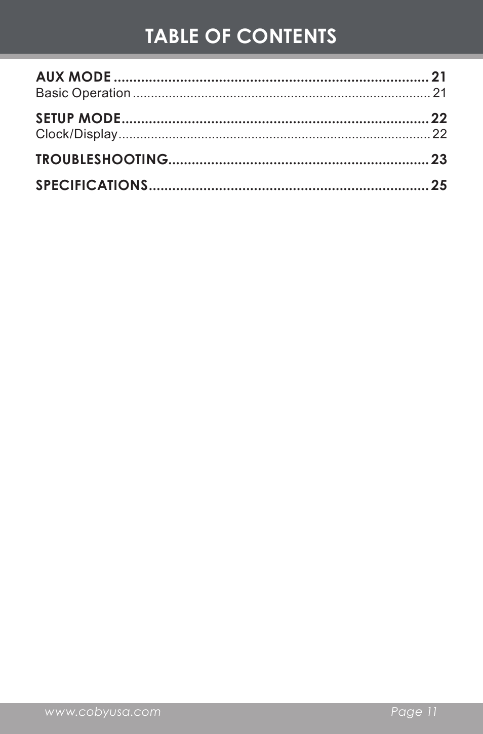 COBY electronic CX-CD377 User Manual | Page 11 / 28