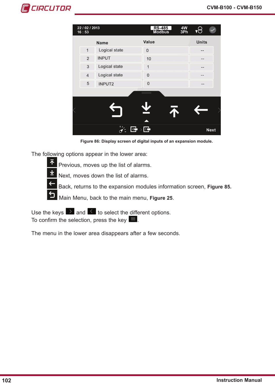 CIRCUTOR CVM-B Series User Manual | Page 102 / 320