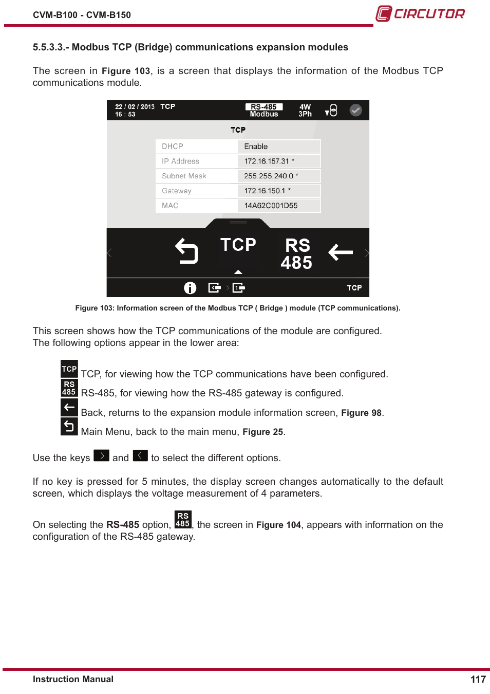 CIRCUTOR CVM-B Series User Manual | Page 117 / 320