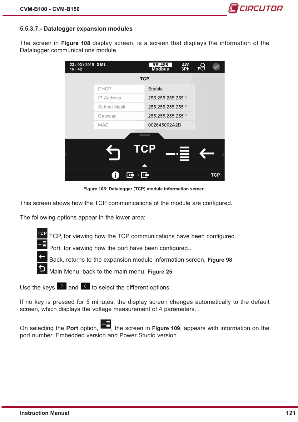 CIRCUTOR CVM-B Series User Manual | Page 121 / 320