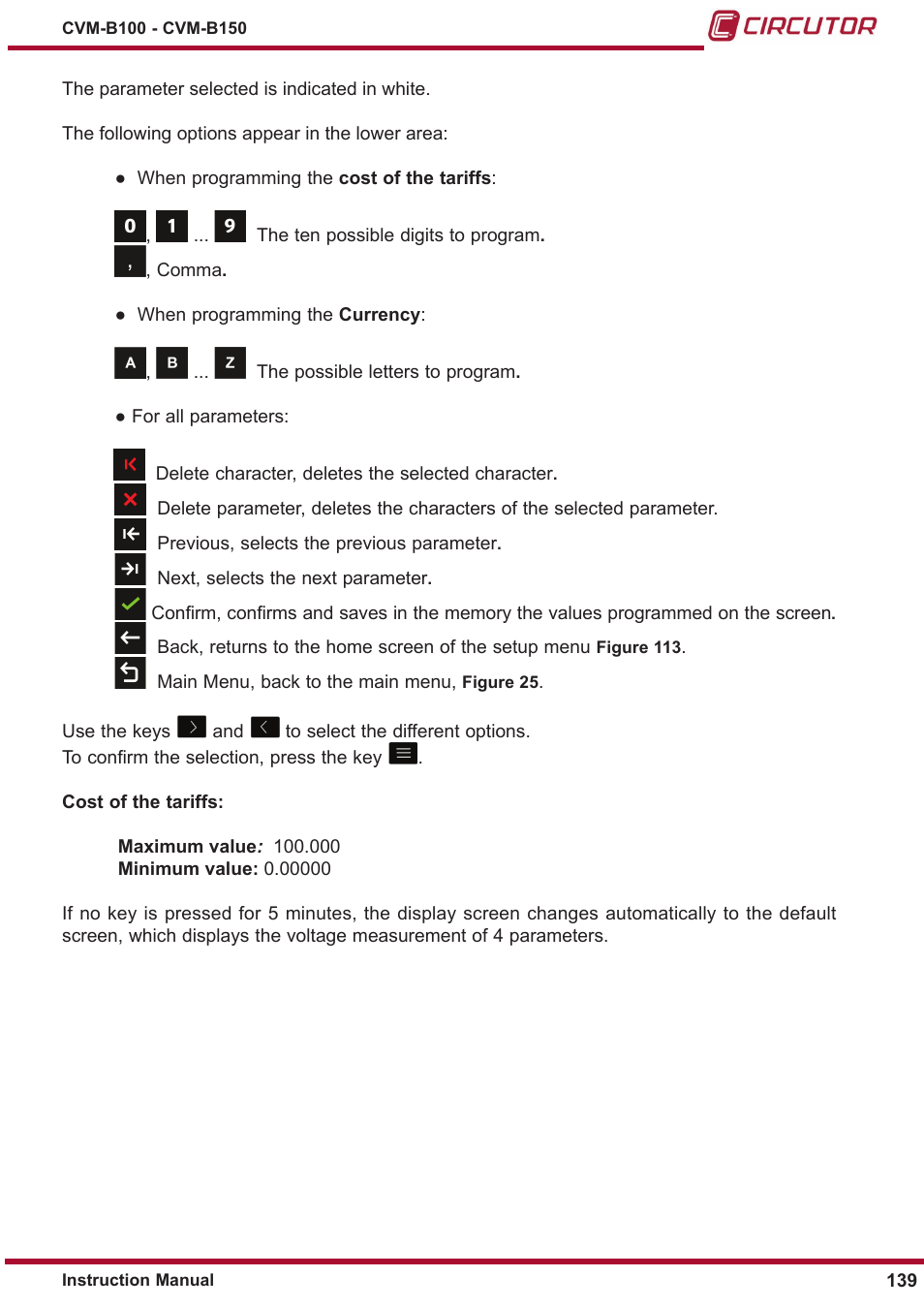 CIRCUTOR CVM-B Series User Manual | Page 139 / 320