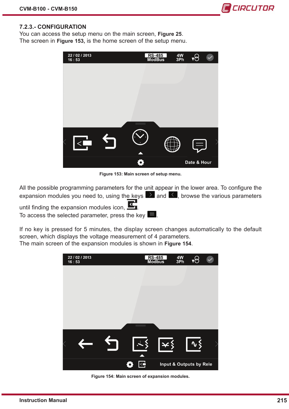 Configuration | CIRCUTOR CVM-B Series User Manual | Page 215 / 320