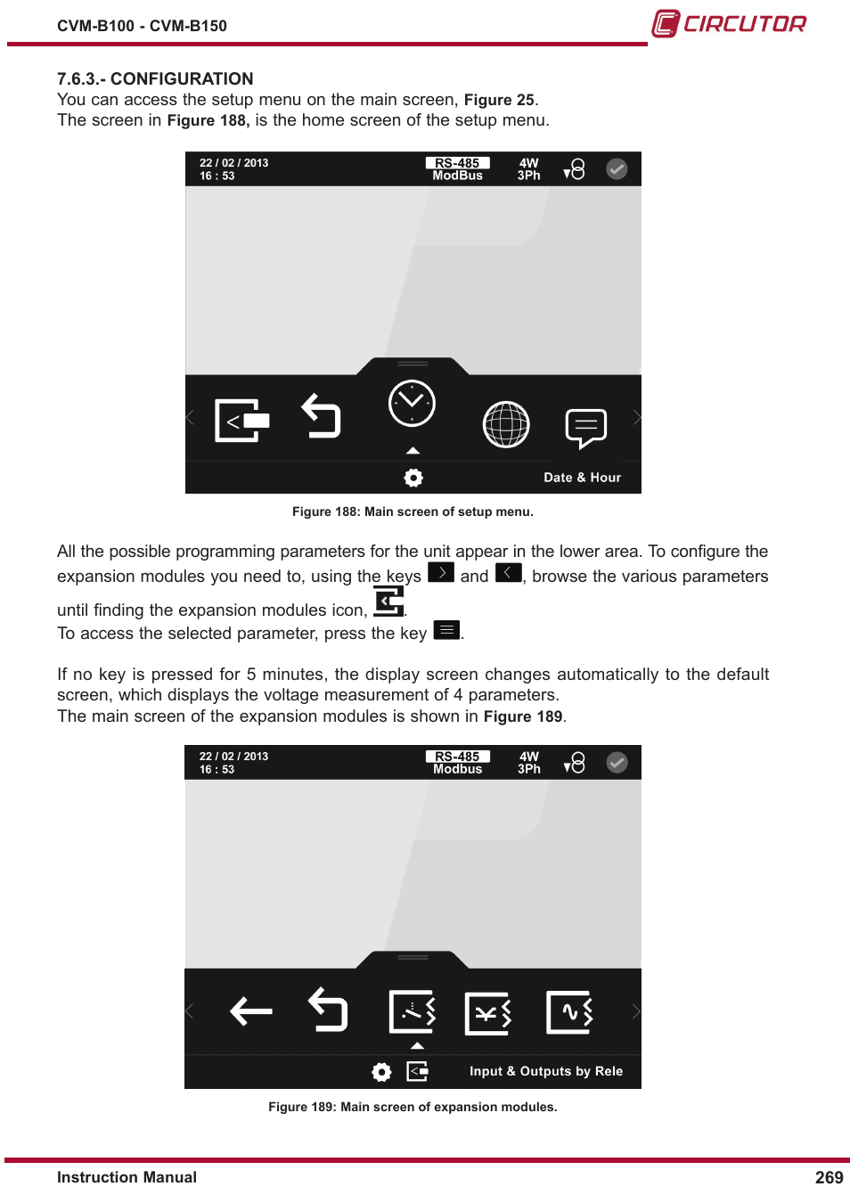 Configuration | CIRCUTOR CVM-B Series User Manual | Page 269 / 320