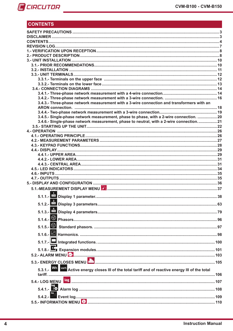 CIRCUTOR CVM-B Series User Manual | Page 4 / 320