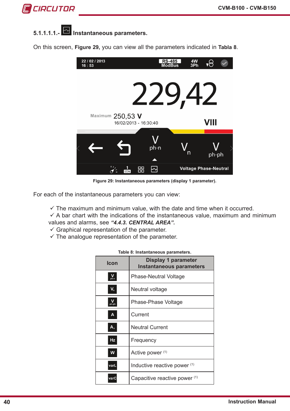 CIRCUTOR CVM-B Series User Manual | Page 40 / 320