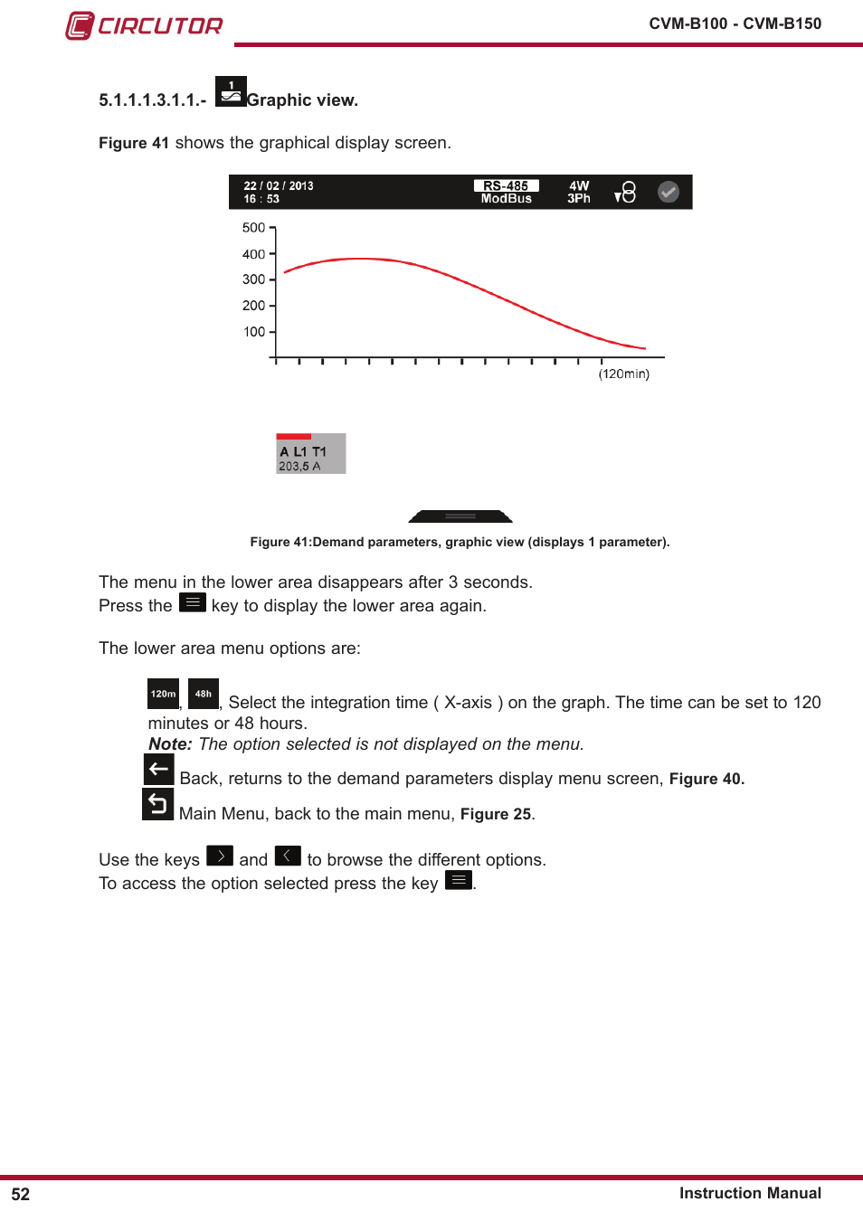 Graphic view.”) | CIRCUTOR CVM-B Series User Manual | Page 52 / 320