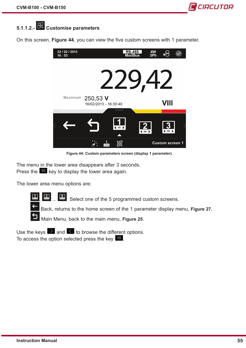 CIRCUTOR CVM-B Series User Manual | Page 55 / 320