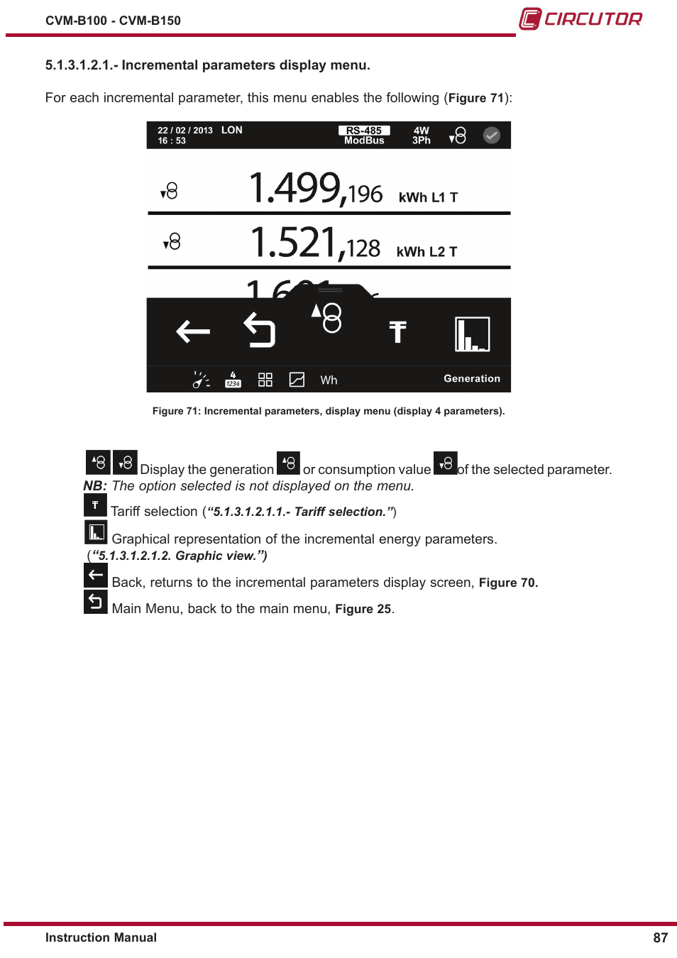 CIRCUTOR CVM-B Series User Manual | Page 87 / 320