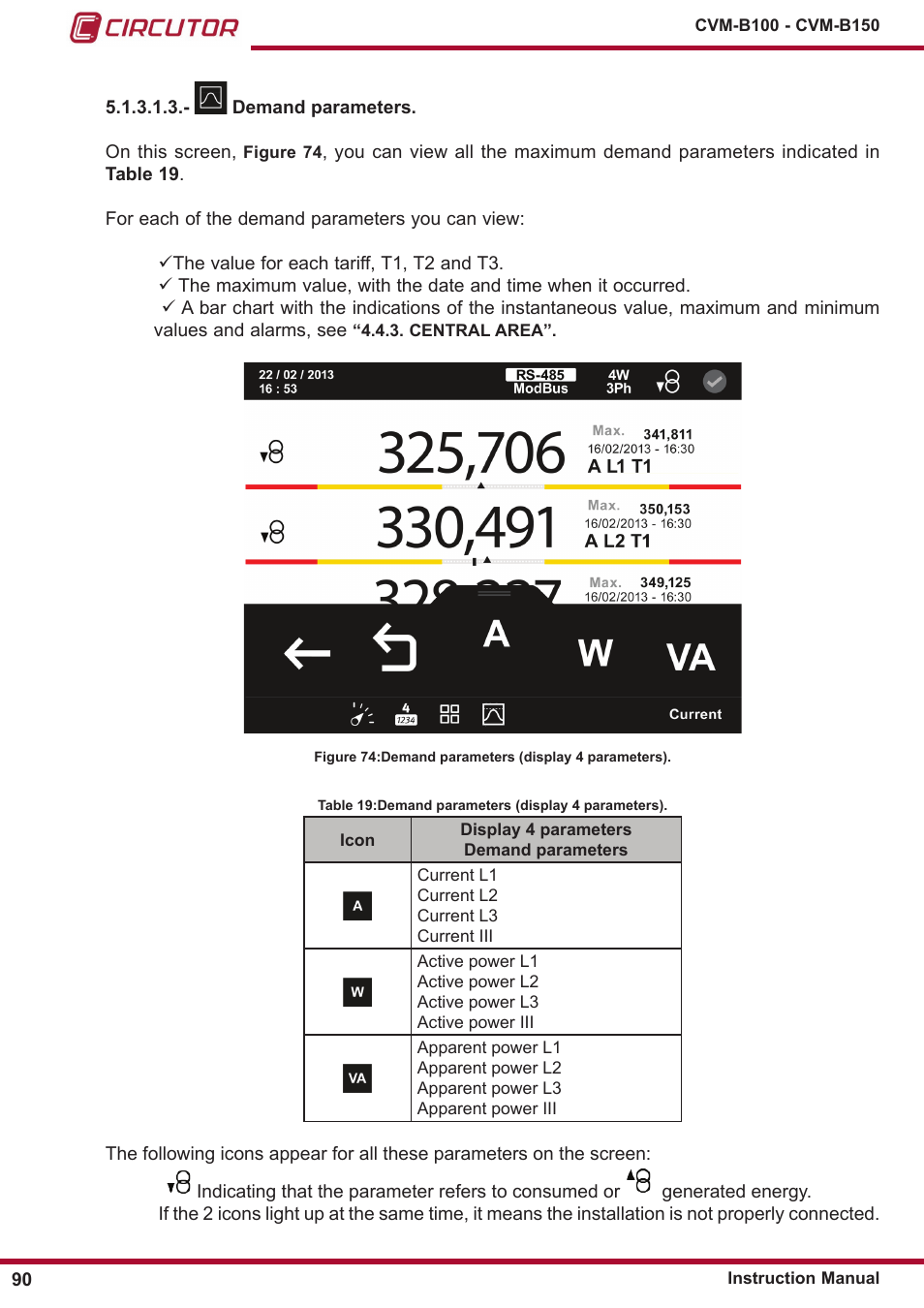 CIRCUTOR CVM-B Series User Manual | Page 90 / 320