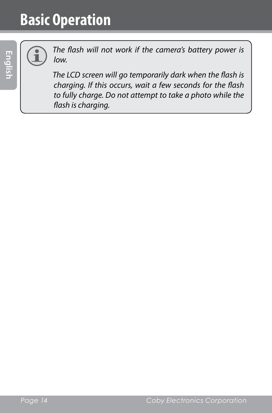 Basic operation | COBY electronic SNAPP CAM4000 User Manual | Page 14 / 120