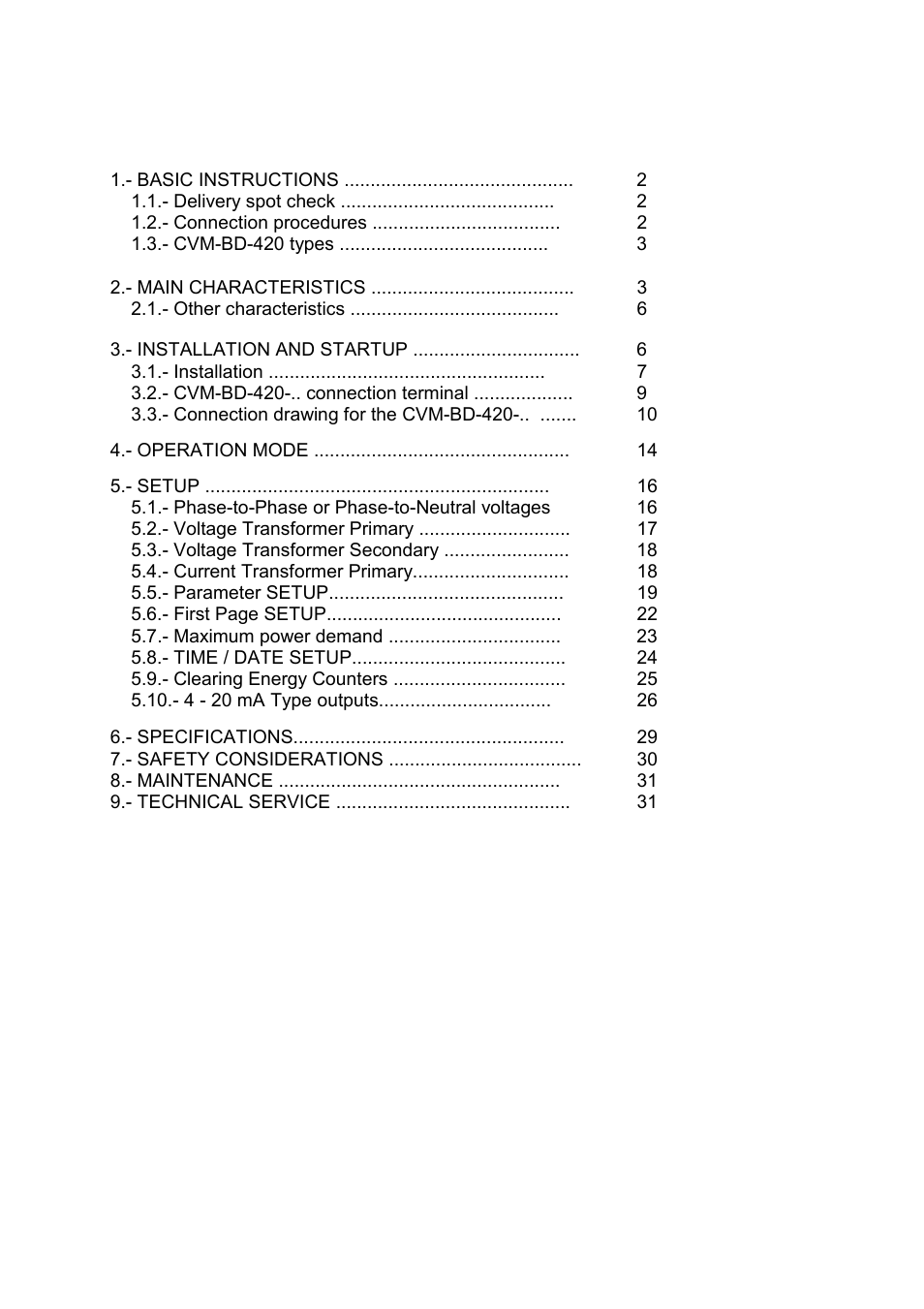 CIRCUTOR CVM-BD Series User Manual | Page 2 / 32