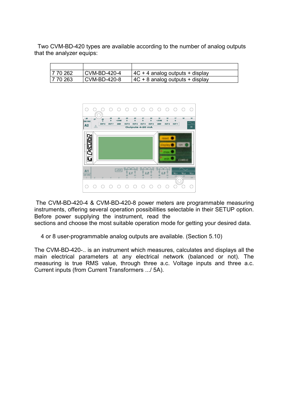 CIRCUTOR CVM-BD Series User Manual | Page 4 / 32