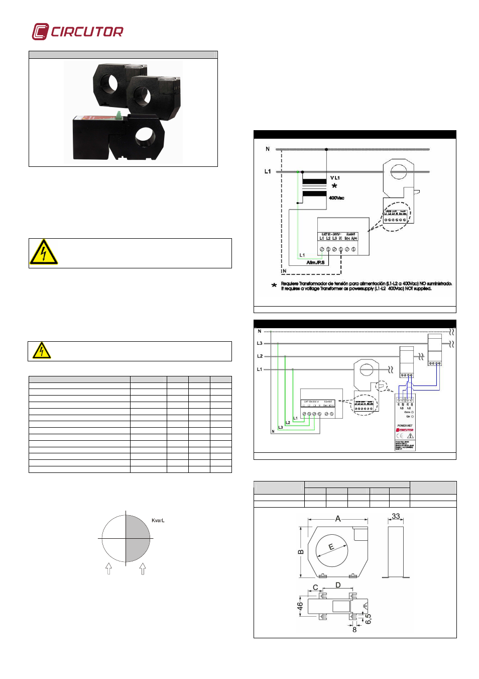 CIRCUTOR PowerNet Series User Manual | 2 pages