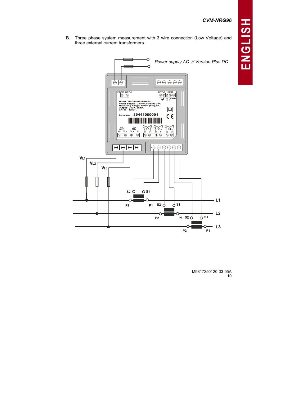 CIRCUTOR CVM-NRG96 Series (Available until stocks) User Manual | Page 10 / 38