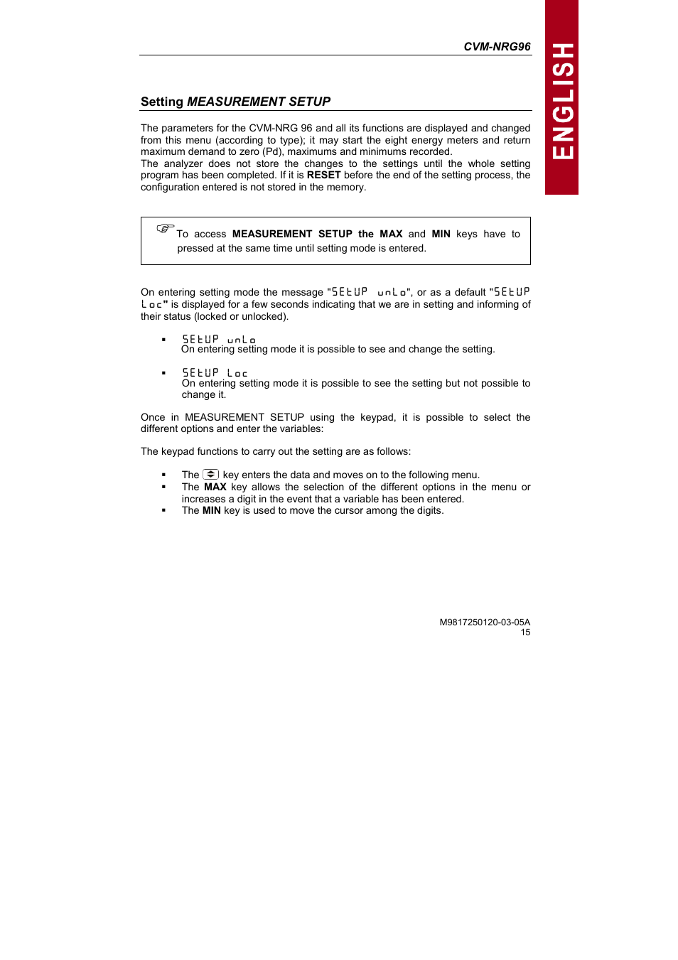 CIRCUTOR CVM-NRG96 Series (Available until stocks) User Manual | Page 15 / 38