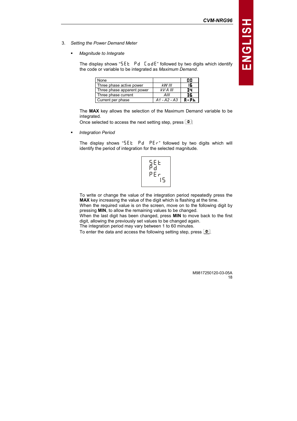 M_n {j> {j?l | CIRCUTOR CVM-NRG96 Series (Available until stocks) User Manual | Page 18 / 38