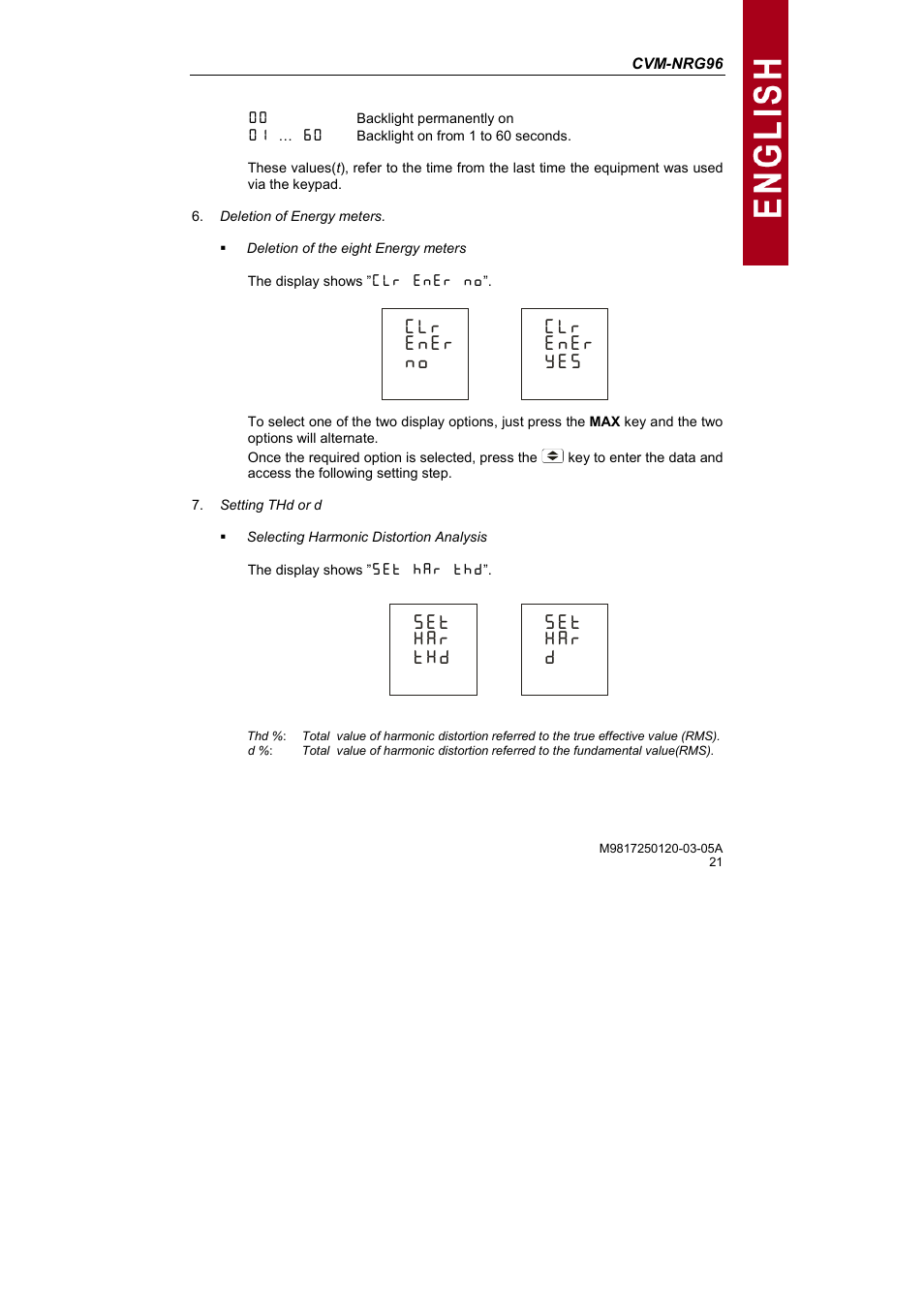Fl {?h_l {s_m {m_n {b[l {nb^ {m_n {b[l | CIRCUTOR CVM-NRG96 Series (Available until stocks) User Manual | Page 21 / 38