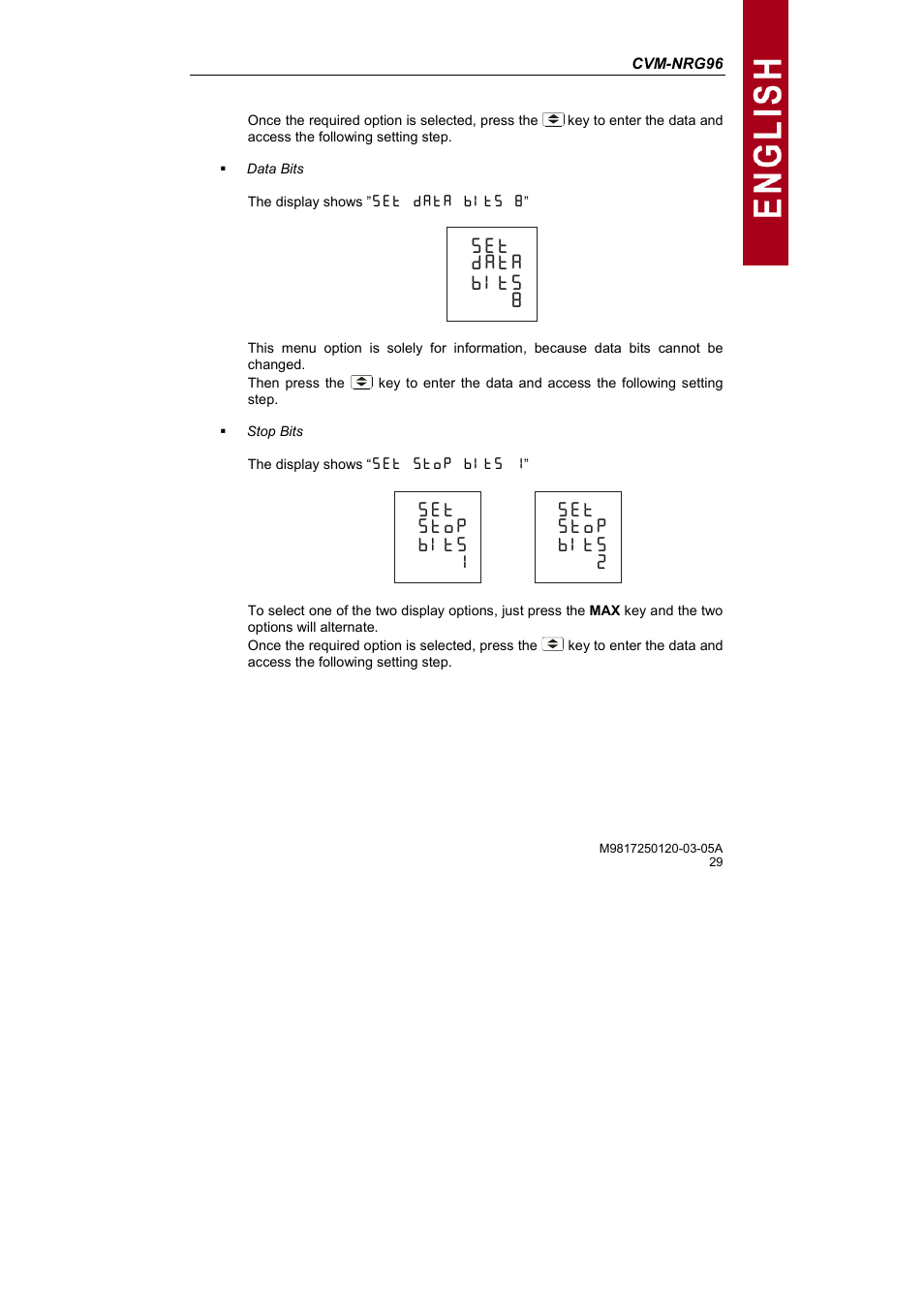 CIRCUTOR CVM-NRG96 Series (Available until stocks) User Manual | Page 29 / 38
