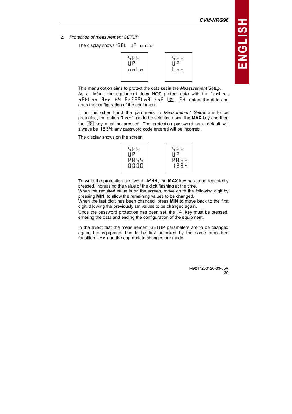 CIRCUTOR CVM-NRG96 Series (Available until stocks) User Manual | Page 30 / 38