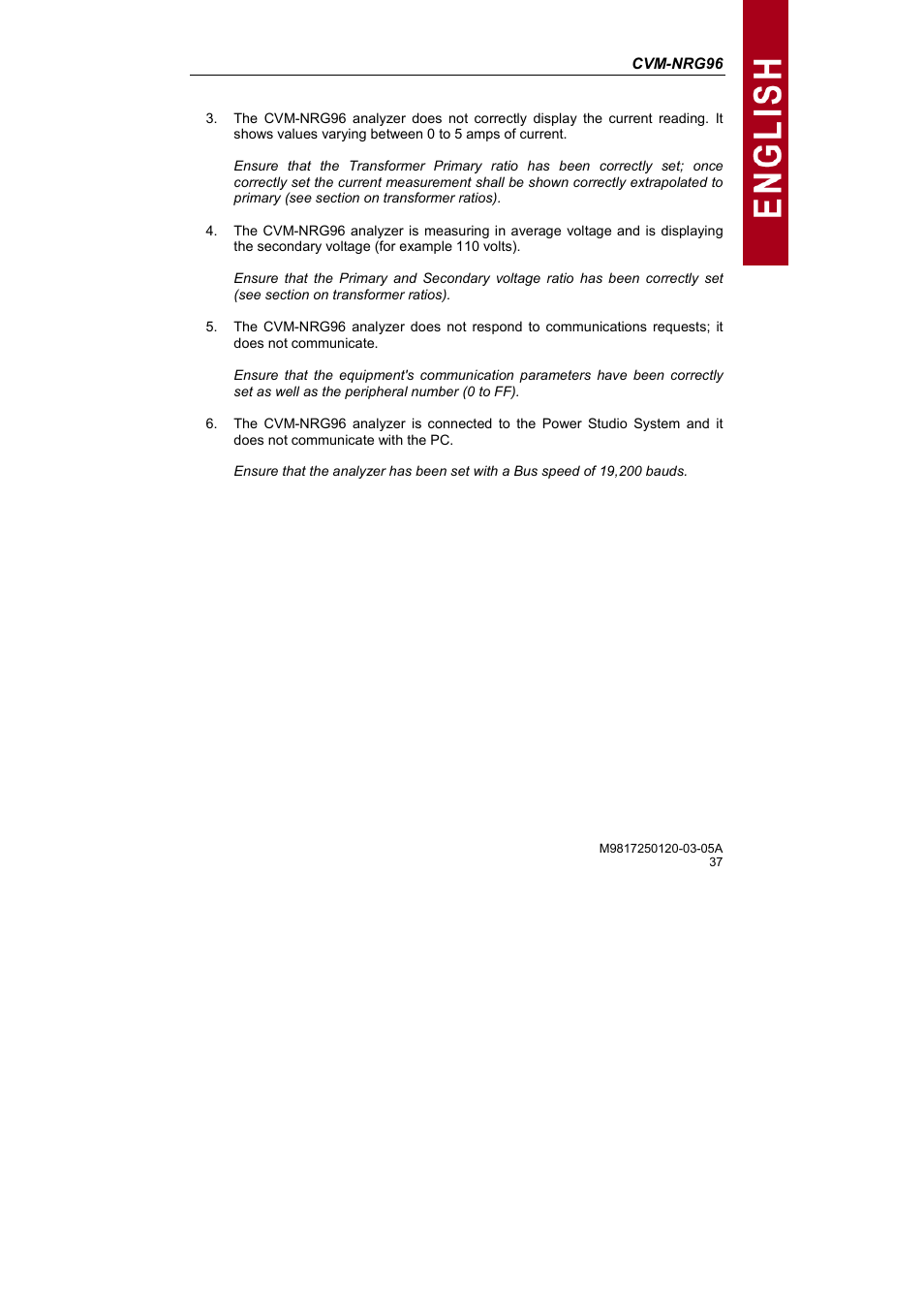 CIRCUTOR CVM-NRG96 Series (Available until stocks) User Manual | Page 37 / 38